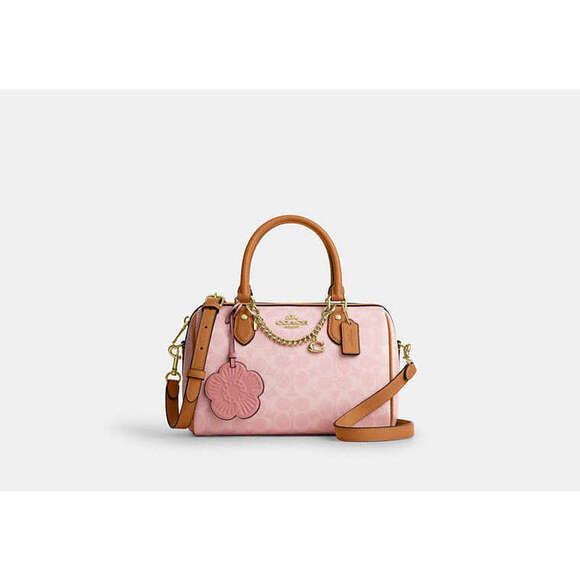 Coach Handbags - Rowan Satchel Bag In Signature Canvas With Charms